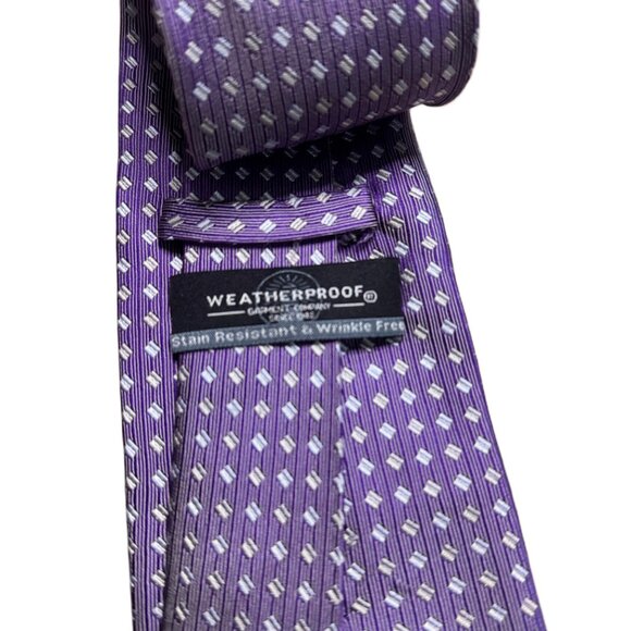 Weatherproof Purple Micro-Dot Tie Stain Resistant EUC - Picture 2 of 2